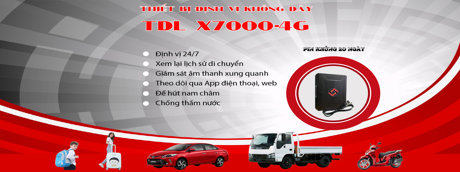 Thiết bị định vị không dây TDL X7000-4G